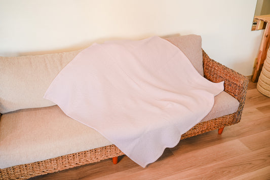 ハーブ染めふわふわコットンブランケット 出産祝いにも最適