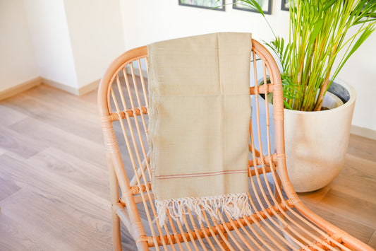 ハーブ染め手織りタオル